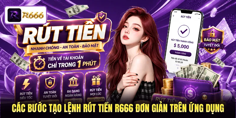 Các bước tạo lệnh rút tiền R666 đơn giản trên ứng dụng 